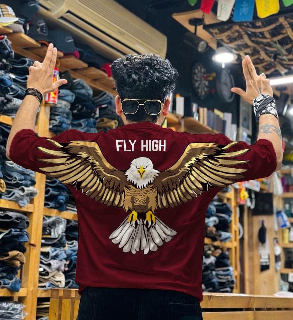 EAGLE PRINTED OVERSIZE T-SHIRT FOR BOYS