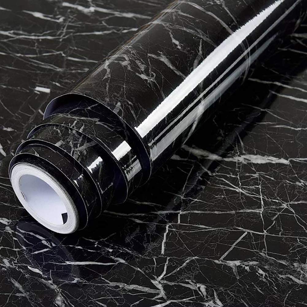 Black Granite Wallpaper Self Adhesive  Wallpaper (2 by 6.5 ft)