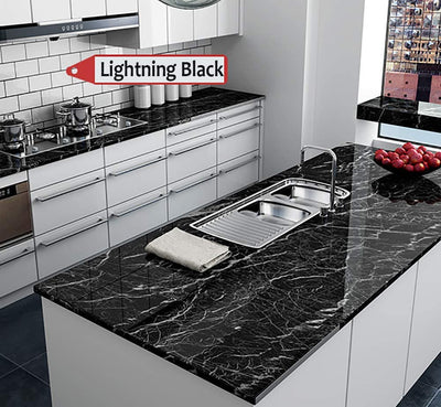 Black Granite Wallpaper Self Adhesive  Wallpaper (2 by 6.5 ft)