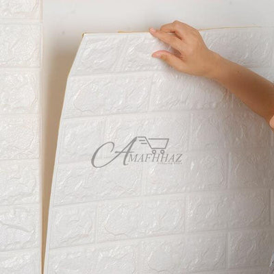 Pack of 4 3D Foam Brick Wall Sheets