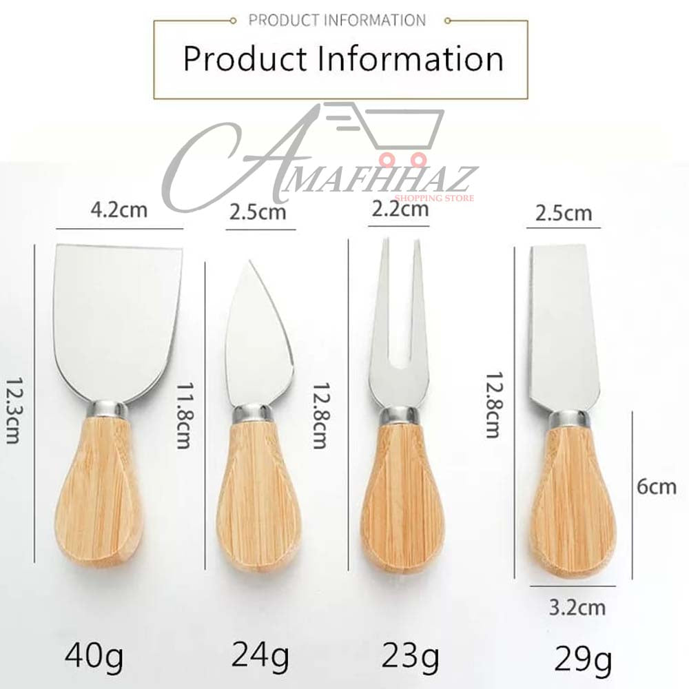 4 Pcs Cheese Knives Set