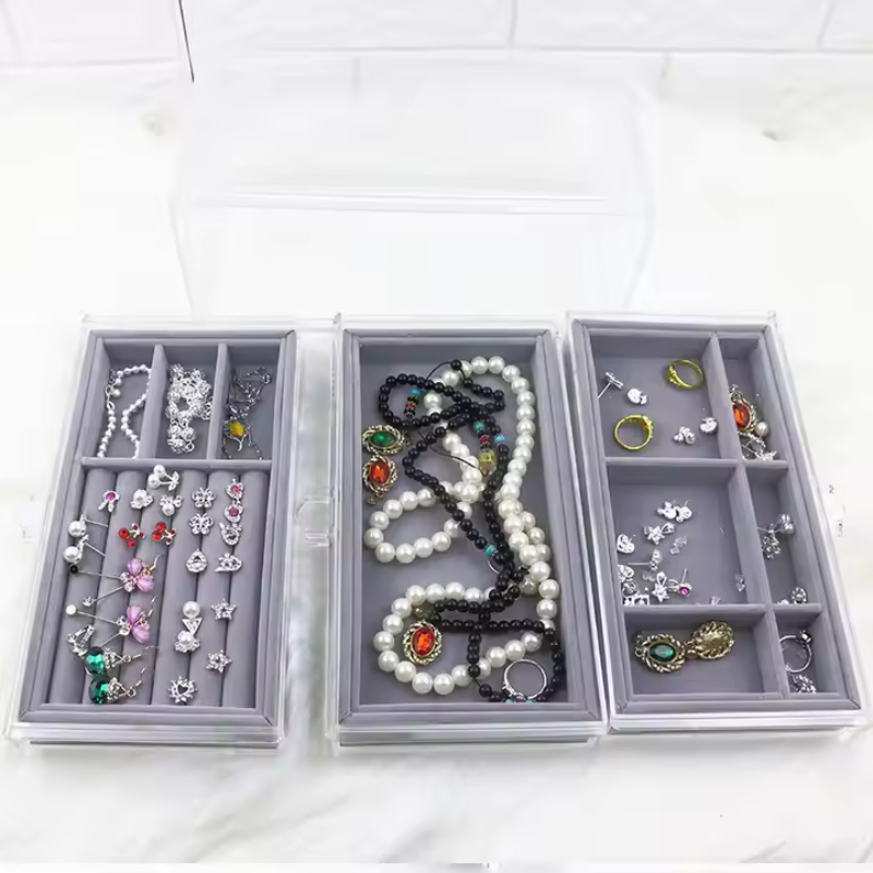 Acrylic Jewelry Box 3 Drawers