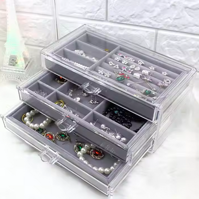 Acrylic Jewelry Box 3 Drawers