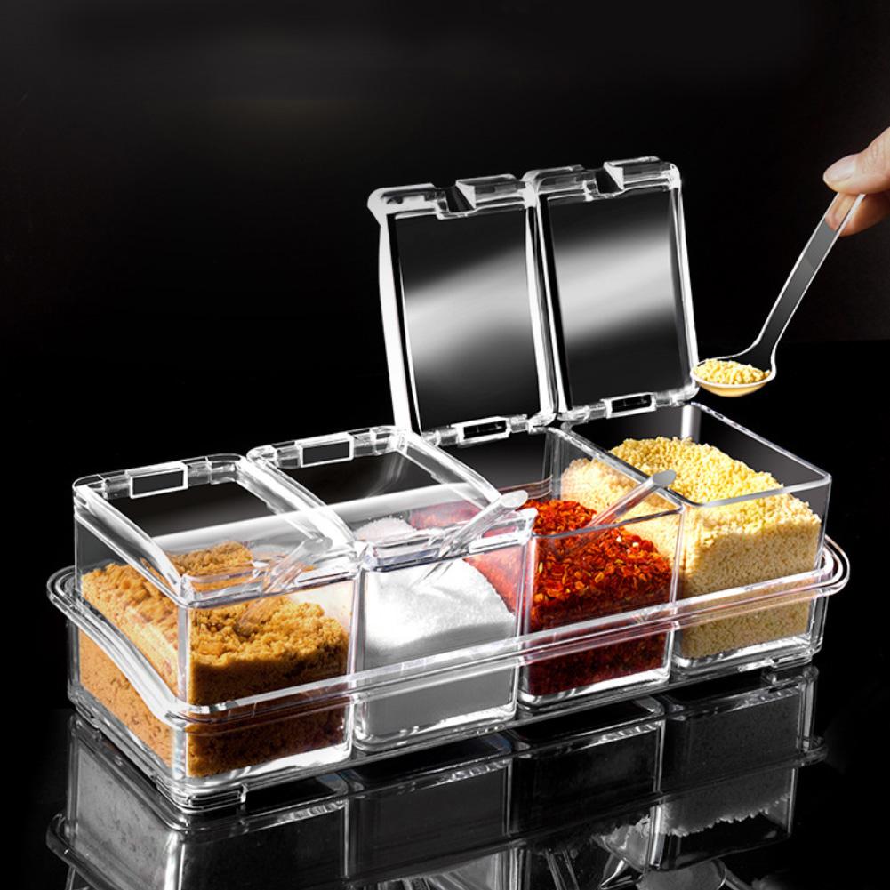 4 In 1 Transparent Seasoning Box